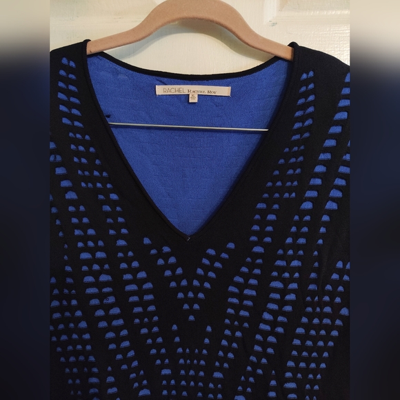 XL Rachel Rachel Roy Black and Blue Cutout Dress - Picture 3 of 3